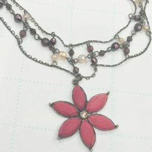 Vida Jewels Antique Bronze Triple Strand Flower